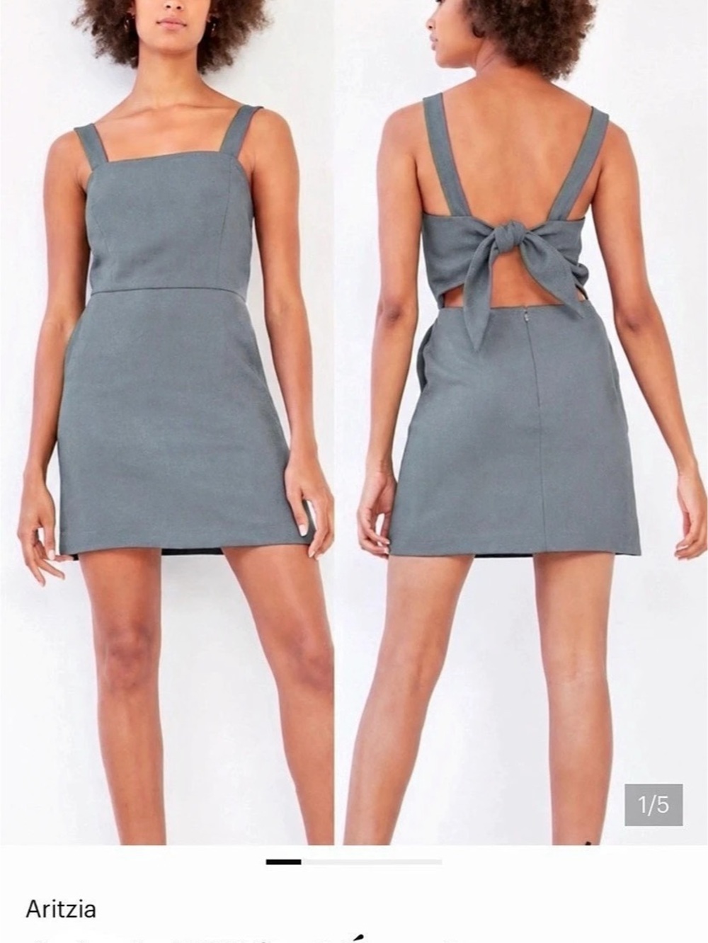 Wilfred Écoulement Mini Dress Slate Blue Size Small